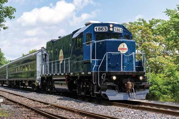Gettysburg Railway locomotive 1863 pulling passenger cars