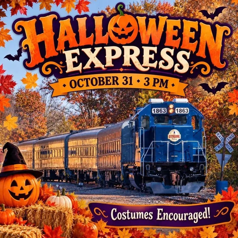 Halloween Express family train ride in Gettysburg, PA