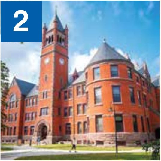 Historic red brick building at Gettysburg College