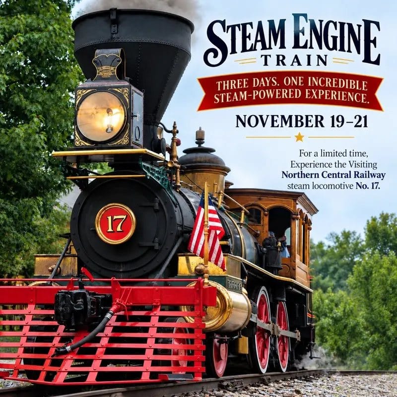 Northern Central Railway steam locomotive No. 17 at Gettysburg Railway